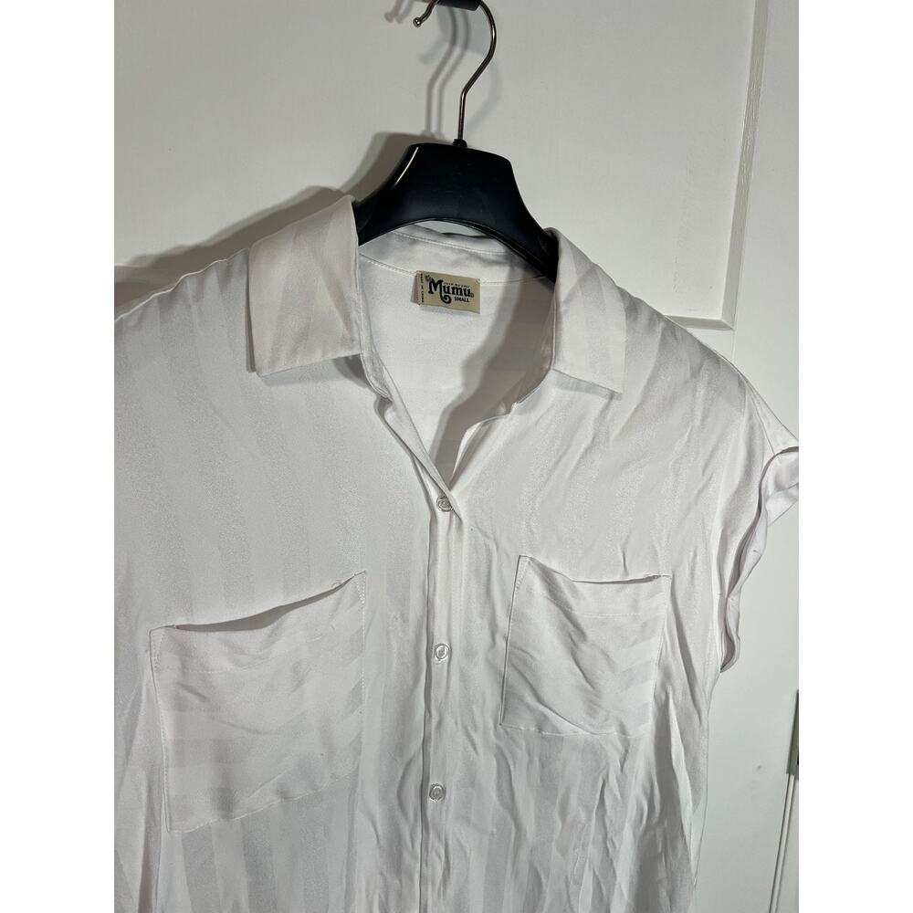 Show Me Your Mumu Martin Shirt Dress Womens Size S Small White Casual Boho - Picture 4 of 9